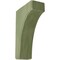 Ekena Millwork 3 1/2"W x 8"D x 12"H Clarksville Wood Vintage Decor Bracket, Restoration Green BKTWD04X08X12CVGR - alternate 1